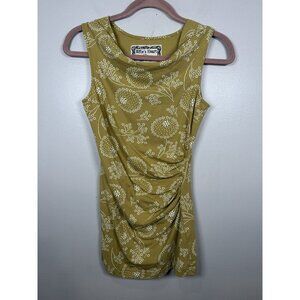 Effies Heart Bodycon dress Size Small Flower Ruching Retro